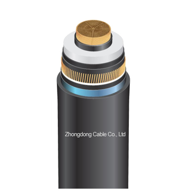 64/110kv HV High Voltage Power Cable CU/XLPE/CWS/STA 123kV 300-2500mm Power Cable