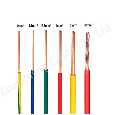 H07V-R / H07V-U / BV / Bvr PVC Cabos elétricos isolados Condutor de cobre 450V 750V