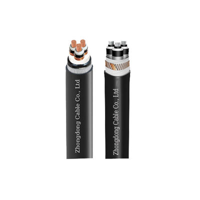 12/20kV สาย MV ความแรงเฉลี่ย 3 Core Cu XLPE